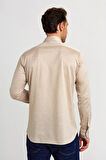 Bisse Platinium Regular Fit Bej Erkek Gömlek PLTG024_D07
