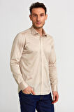 Bisse Platinium Regular Fit Bej Erkek Gömlek PLTG024_D07