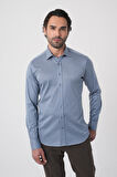 Bisse Platinium Pamuk Regular Fit Gri Erkek Gömlek PLTG025_D55