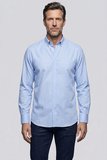 Bisse Mavi Regular Fit Pamuk Paşa Yaka Gömlek GMOK3PS22400001_D35