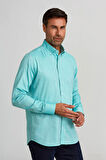 Bisse Regular Fit Paşa Yaka Düğmeli Haki Erkek Gömlek GMOK3PS22400001_D49