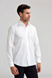 Bisse Regular Fit Beyaz Klasik Erkek Gömlek GMKLS1KD224004_D01