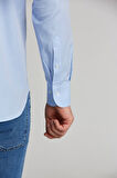 Bisse Regular Fit Mavi Klasik Erkek Gömlek GMKLS1KD224004_D35