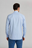 Bisse Regular Fit Mavi Klasik Erkek Gömlek GMKLS1KD224004_D35