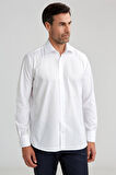 Bisse Regular Fit Beyaz Klasik Erkek Gömlek GMKLS1KD224005_D01