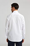 Bisse Regular Fit Beyaz Klasik Erkek Gömlek GMKLS1KD224005_D01