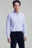 Bisse Regular Fit Pamuk Mavi Cepsiz Erkek Gömlek GMCZG4PAL224004_D35