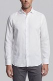Bisse Regular Fit Alt Birit Yaka Keten Beyaz Erkek Gömlek GMKTNA1224017_D01