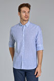 Bisse Regular Fit Paşa Yaka Lacivert Erkek Gömlek GMKTN3PS224018_D39