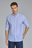 Bisse Regular Fit Paşa Yaka Lacivert Erkek Gömlek GMKTN3PS224018_D39