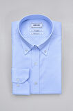 Bisse Klasik Yaka Düğmeli Uzun Kollu Regular Fit Açık Mavi Erkek Gömlek GMKLS4PAL224003_D33