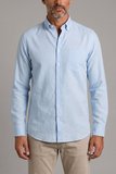 Bisse Mavi Regular Fit Keten Paşa Yaka Gömlek GMKTN3PS224003_D35