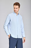 Bisse Regular Fit Uzun Kollu Mavi Erkek Gömlek GMKTN4PAL224020_D35