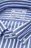 Bisse Paşa Yaka Uzun Kollu Regular Fit Çizgili Mavi Erkek Gömlek GMCZG3PS22400002_C35