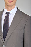 Bisse Kırlangıç Yaka, Çift Yırtmaçlı, Klasik Kesim 6 Drop Gri Erkek Takım Elbise PTK24K24204_C55