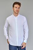 Bisse Klasik Spor Yaka Uzun Kollu Regular Fit Beyaz Erkek Gömlek GMKLS4KSP242045_D01