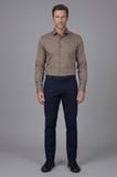 Bisse Modern Fit Klasik Yaka Açık Kahve Cepsiz Erkek Gömlek GMKLS4KC242058_10