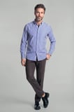 Bisse Regular Fit Cepsiz Pamuk Lacivert Erkek Gömlek GMCZG4KPAL242062_C39