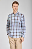 Bisse Paşa Yaka Uzun Kollu Regular Fit Desenli Erkek Gömlek GMEKS4KPS242071_E11