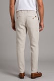 Bisse Ekru Keten Bağcıklı Lastikli Spor Pantolon PNS25Y25106_D03