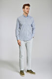 Bisse Regular Fit Uzun Kollu Gri Erkek Gömlek GMCZG250057_D55