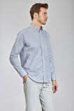Bisse Regular Fit Uzun Kollu Gri Erkek Gömlek GMCZG250057_D55