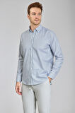 Bisse Regular Fit Uzun Kollu Gri Erkek Gömlek GMCZG250057_D55