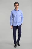 Bisse Klasik Yaka Regular Fit Mavi Uzun Kol Cepsiz Erkek Gömlek GMKLS250064_35