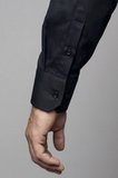 Bisse Klasik Yaka Regular Fit Siyah Uzun Kol Cepsiz Erkek Gömlek GMKLS250061_C99