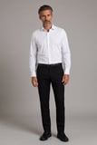 Bisse Beyaz Regular Fit Modern Pamuk Cepsiz Klasik Yaka Uzun Gömlek GMKLS250066_01