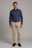 Bisse Lacivert Regular Fit Modern Pamuk Cepsiz Klasik Yaka Uzun Gömlek GMKLS250066_C39