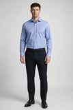 Bisse Mavi Regular Fit Pamuk Cepsiz Uzun Gömlek BSGMKLS25312_D35