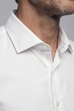 Bisse Beyaz Regular Fit Pamuk Cepsiz Klasik Uzun Yaka Gömlek GMKLS252191_D01