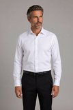 Bisse Beyaz Regular Fit Cepsiz Klasik Uzun Yaka Saten Gömlek GMKLS252188_D01
