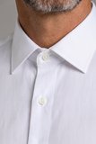 Bisse Beyaz Regular Fit Cepsiz Klasik Uzun Yaka Saten Gömlek GMKLS252188_D01