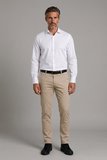 Bisse Beyaz Regular Fit Cepsiz Klasik Uzun Yaka Saten Gömlek GMKLS252186_D01