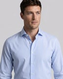 Bisse Mavi Regular Fit Cepsiz Açık Uzun Napoli Yaka Gömlek GMCZG261024_33
