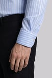 Bisse Mavi Regular Fit Cepsiz Açık Uzun Napoli Yaka Gömlek GMCZG261024_33