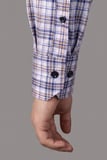 Bisse Lacivert Regular Fit Pamuk Cepsiz Uzun Paşa Yaka Gömlek GMEKS261016_E39