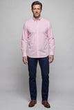 Bisse Pembe Regular Fit Pamuk Cepsiz Uzun Yaka Gömlek GMEKS261065_C29