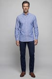 Bisse Koyu Lacivert Regular Fit Cepsiz   Uzun Yaka Gömlek BSGMKTN26333_36