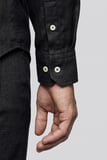 Bisse Siyah Regular Fit Cepsiz  Uzun Yaka Gömlek BSGMKTN26333_D-90