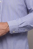 Bisse Lacivert Regular Fit Pamuk Cepsiz Yaşa Yaka Uzun Gömlek GMCZG261088_39