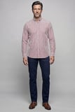 Bisse Bordo Regular Fit Pamuk Cepsiz Yaşa Yaka Uzun Gömlek GMCZG261088_C25