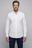 Bisse Beyaz Regular Fit Cepsiz Uzun Paşa Yaka Gömlek GMKTN261086_01
