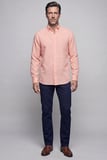 Bisse Orange Regular Fit Cepsiz Uzun Paşa Yaka Gömlek GMKTN261086_13118