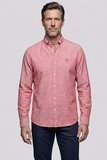 Bisse Kırmızı Regular Fit Cepsiz Uzun Paşa Yaka Gömlek GMKTN261086_24