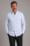 Bisse Mavi Regular Fit Cepsiz Uzun Yaka Gömlek BSGMKTN252098_35