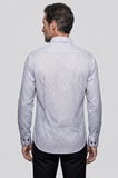Bisse Mavi Regular Fit Cepsiz Uzun Paşa Yaka Gömlek GMMLJ261037_E35