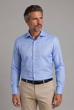 Bisse Mavi Regular Fit Pamuk Cepsiz Klasik Uzun Yaka Gömlek GMKLS252204_D35
